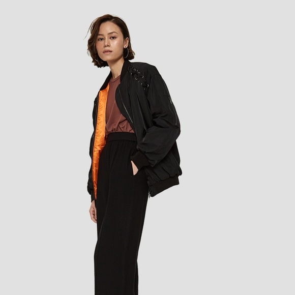 Farrow Illia Bomber Jacket in Black - Picture 1 of 8